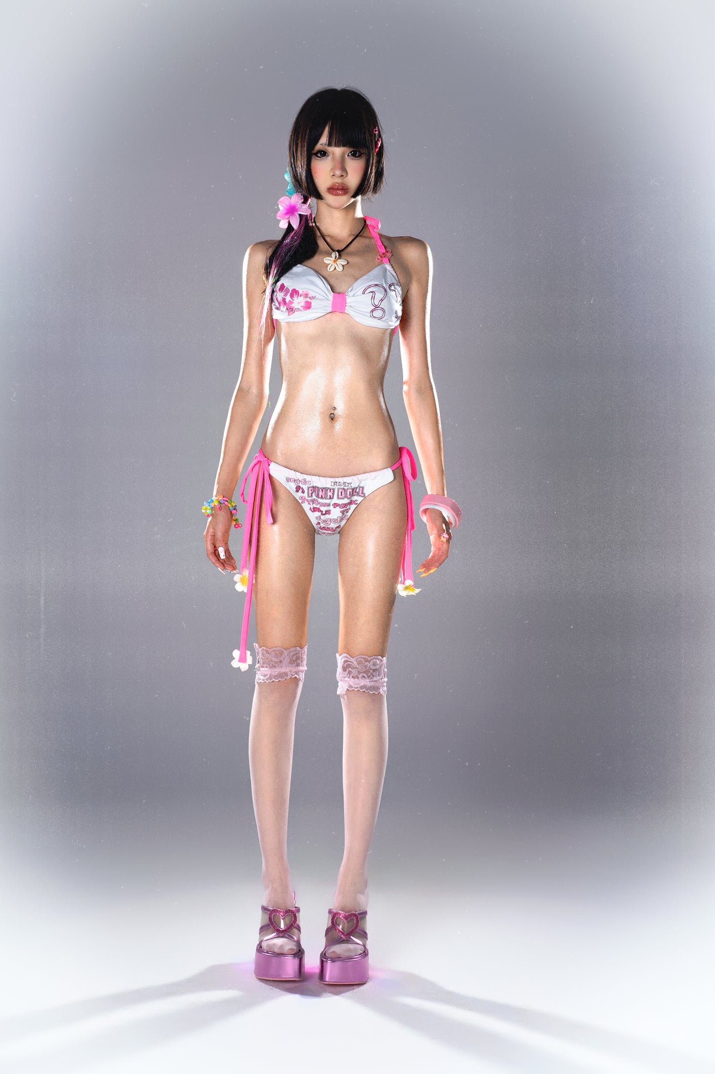 Pink angel bikini