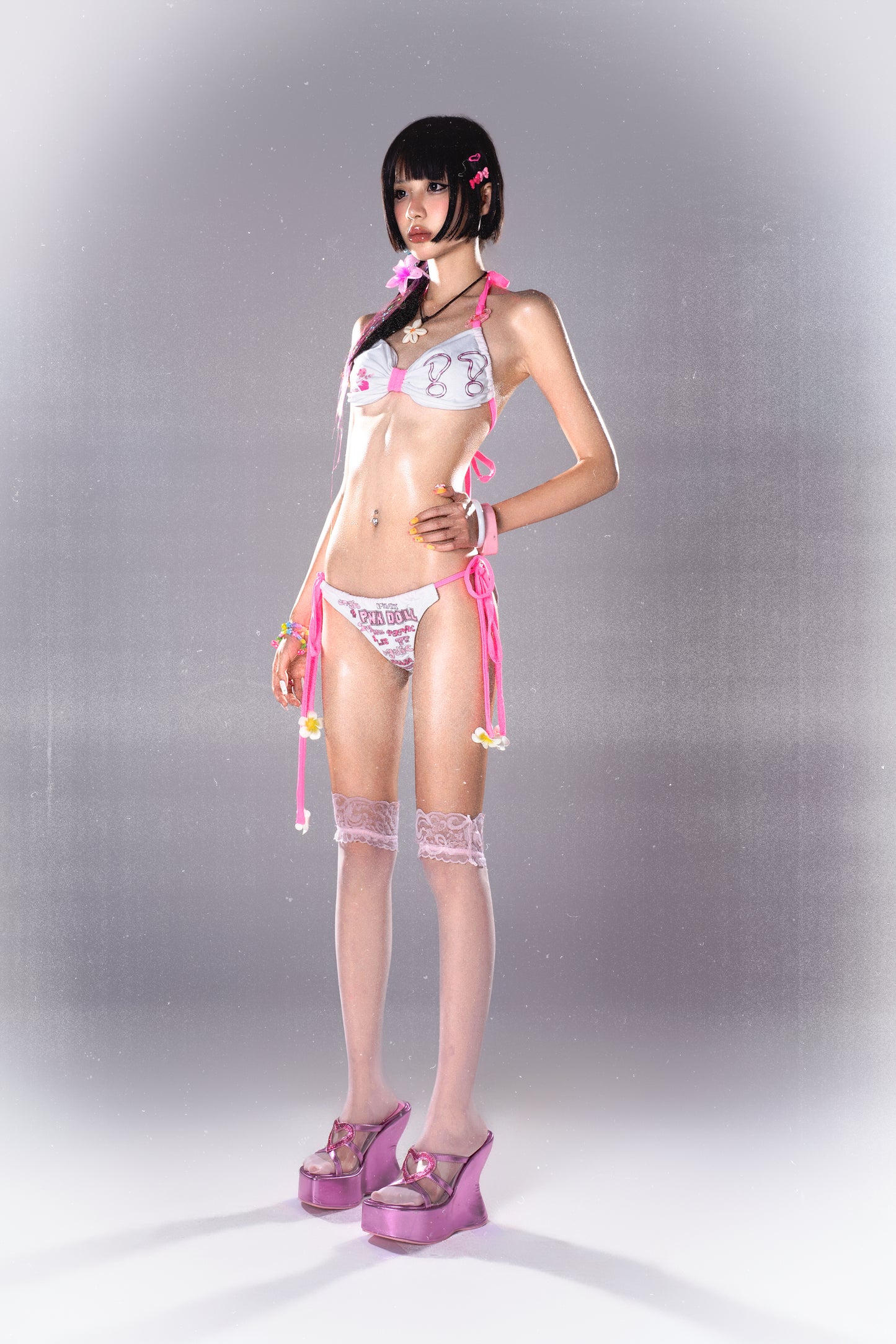 Pink angel bikini